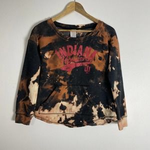 Indiana University Hoosiers Bleach tie dye pullover sweatshirt womens small